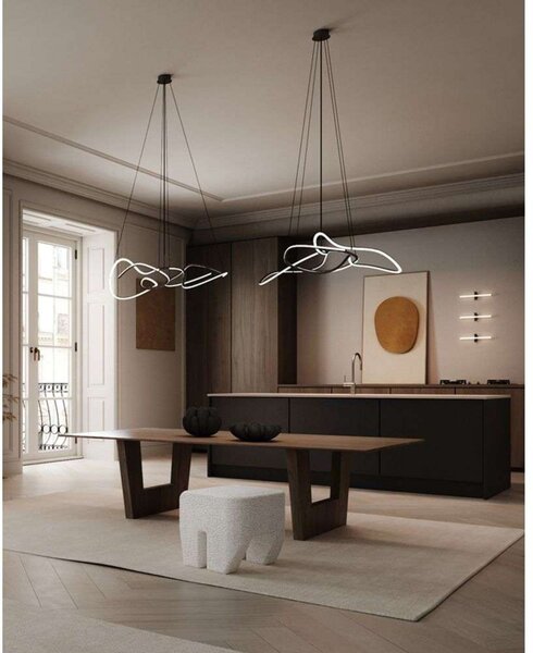 Lustre 101 COPENHAGEN, stmievateľné, Čierna, Obývacia izba, Kov, Moderný