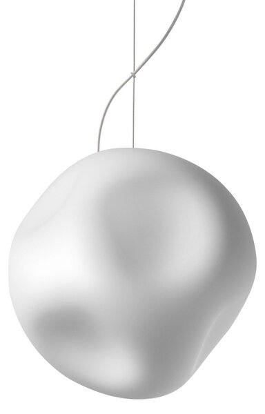 Závesné svietidlá Foscarini, Hoba Media, stmievateľné, Biela, Obývacia izba, Sklo, Dizajnový
