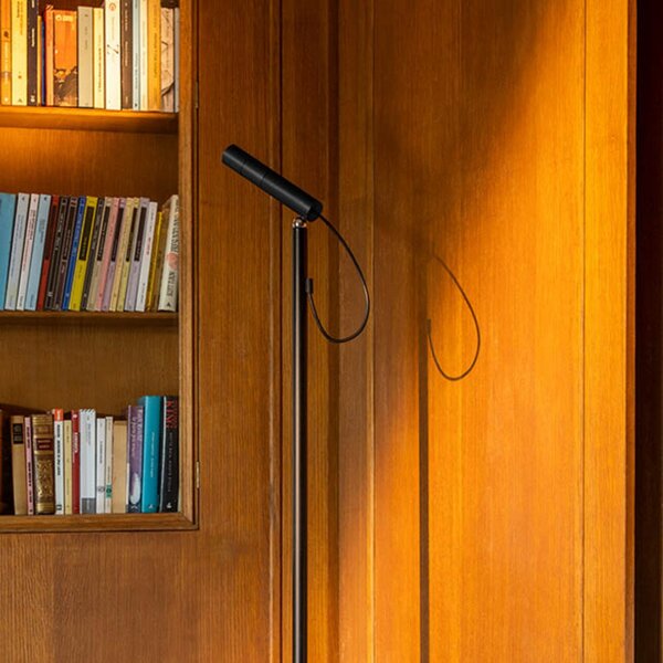 Stojacie Lampa Nemo Lighting, Type, stmievateľné, Čierna, Obývacia izba, Hliník, Moderný