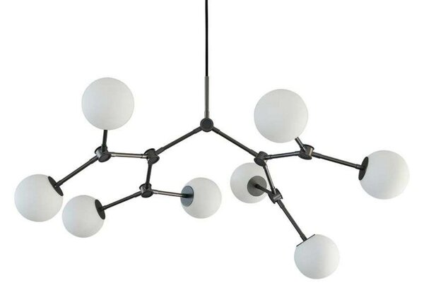 Lustre 101 COPENHAGEN, stmievateľné, Sivá, Obývacia izba, Sklo, Moderný