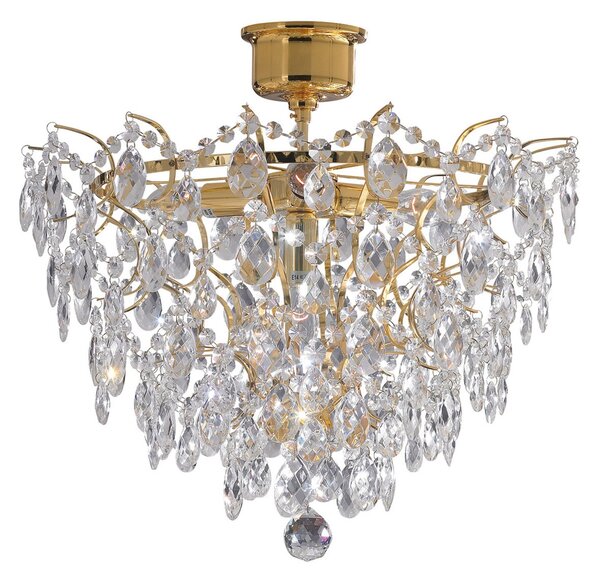 Stropné Lampa Markslöjd, Rosendal, stmievateľné, Transparentná, Obývacia izba, Krištáľ