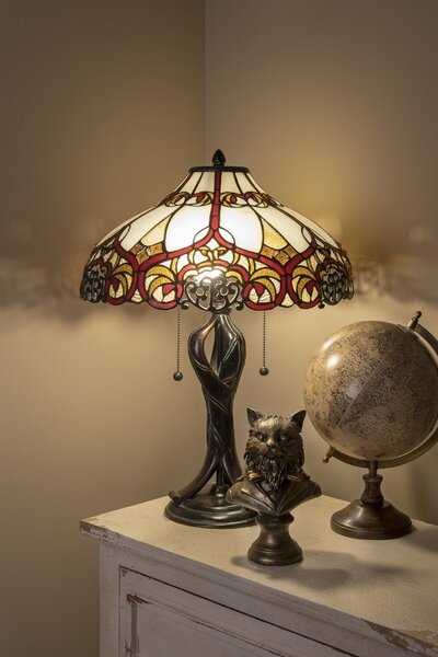 Stolná lampa Tiffany - Ø 41*56 cm - Clayre & Eef