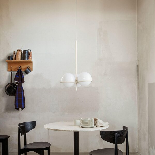 Lustre ferm LIVING, Era, stmievateľné, Béžová, Obývacia izba, Sklo, Dizajnový