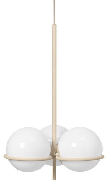 Lustre ferm LIVING, Era, stmievateľné, Béžová, Obývacia izba, Sklo, Dizajnový