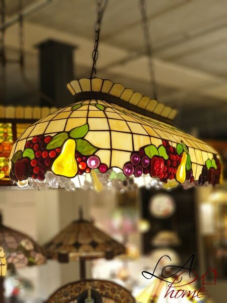 Závesné svietidlo Tiffany Fruits - 94 * 41 * 115 cm 3x E27 / Max 60W - Clayre & Eef