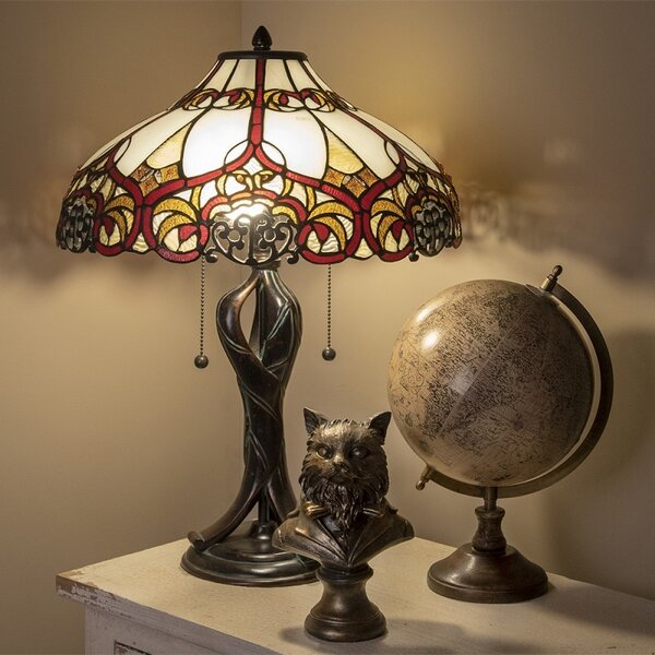 Stolná lampa Tiffany - Ø 41*56 cm - Clayre & Eef