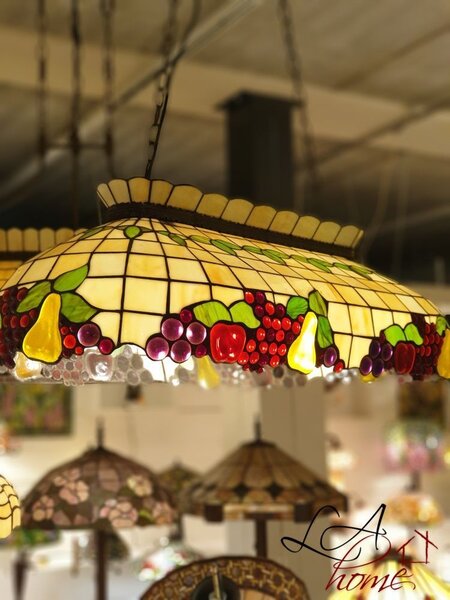 Závesné svietidlo Tiffany Fruits - 94 * 41 * 115 cm 3x E27 / Max 60W - Clayre & Eef
