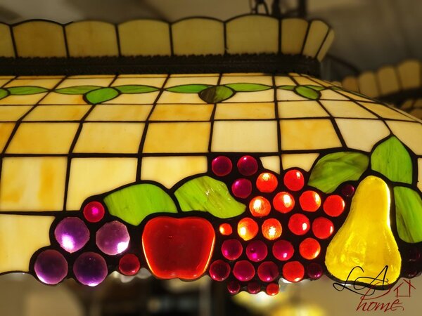 Závesné svietidlo Tiffany Fruits - 94 * 41 * 115 cm 3x E27 / Max 60W - Clayre & Eef