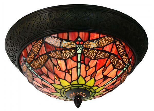 Stropné svetlo Tiffany Cecile - Ø 38*19 cm E14/max 2*40W - Clayre & Eef