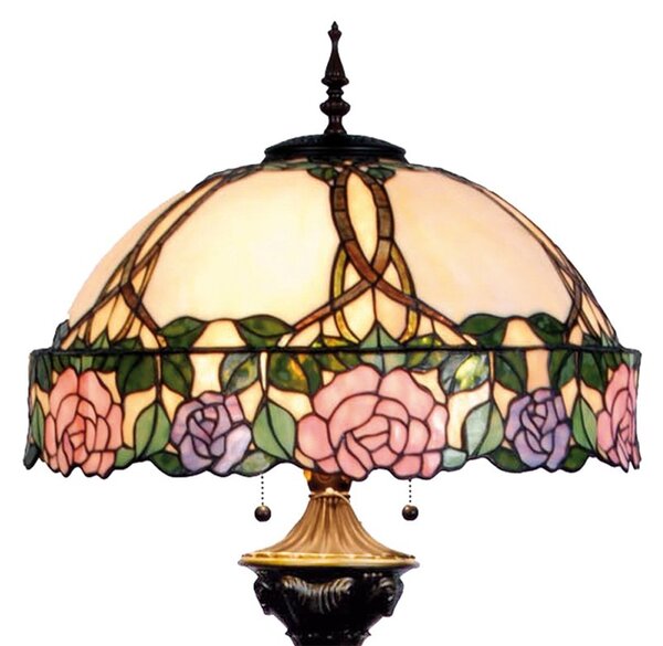 Stojaca lampa Tiffany - Ø 50 * 164 cm 3x E27 / Max 60W - Clayre & Eef