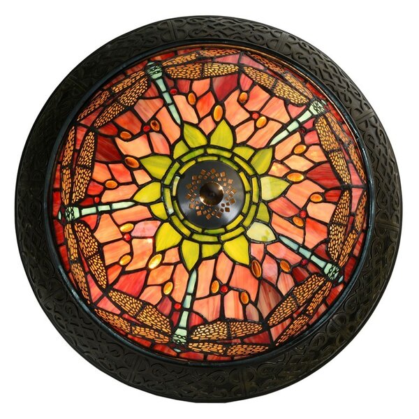 Stropné svetlo Tiffany Cecile - Ø 38*19 cm E14/max 2*40W - Clayre & Eef