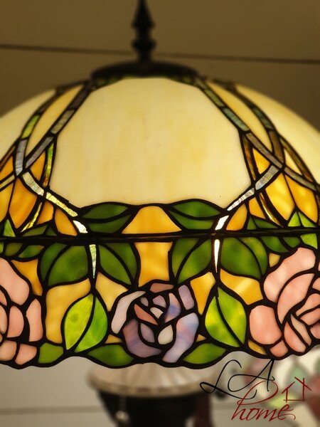 Stojaca lampa Tiffany - Ø 50 * 164 cm 3x E27 / Max 60W - Clayre & Eef