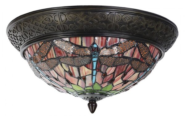 Stropné svetlo Tiffany Cecile - Ø 38*19 cm E14/max 2*40W - Clayre & Eef