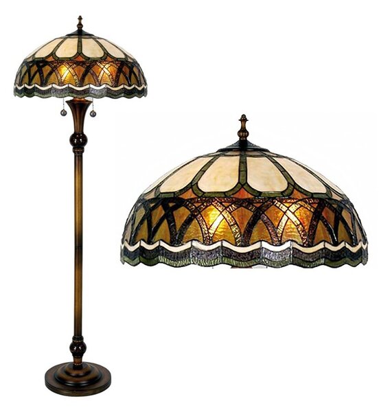 Stropné svietidlo Tiffany - Ø 56 * 164 cm 3x E27 / Max 60W - Clayre & Eef