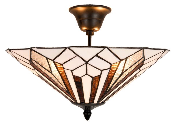 Stropné svietidlo Tiffany Shields - Ø 40 * 28 cm E14 / max. 2x40 Watt - Clayre & Eef
