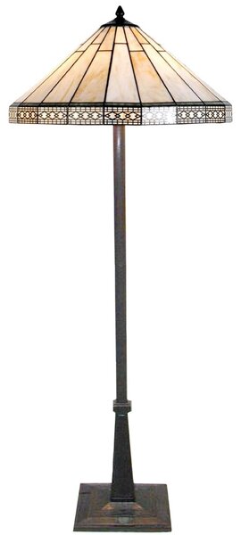 Stojacá lampa Tiffany - Ø 50*164 cm 2x E27 / Max 60W - Clayre & Eef