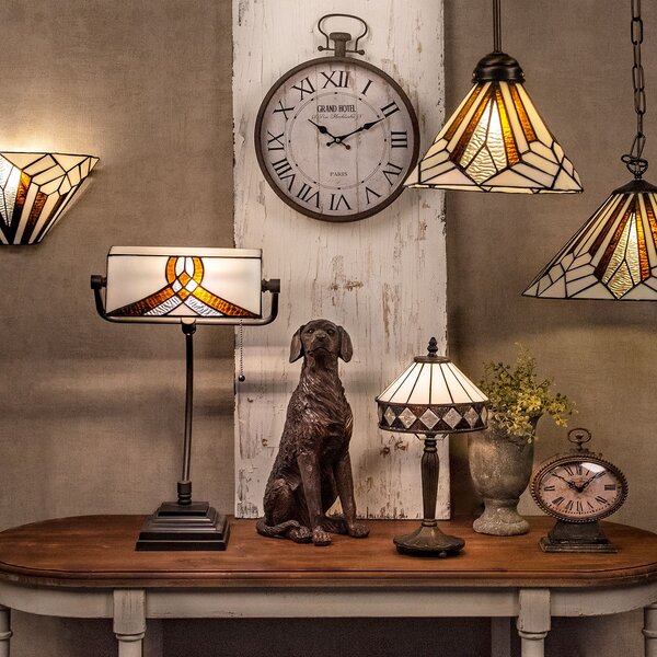 Stropné svietidlo Tiffany Shields - Ø 40 * 28 cm E14 / max. 2x40 Watt - Clayre & Eef