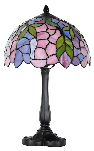 Ružová stolná lampa Tiffany LIlla - Ø 30*50 cm E27/max 1*60W - Clayre & Eef