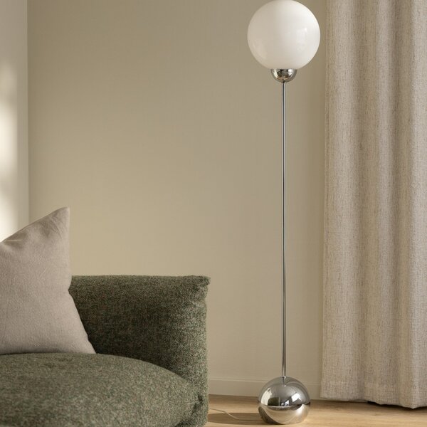Stojacie Lampa Globen Lighting, Biela, Obývacia izba, Sklo, Moderný