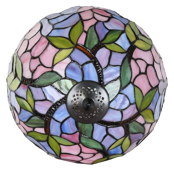 Ružová stolná lampa Tiffany LIlla - Ø 30*50 cm E27/max 1*60W - Clayre & Eef