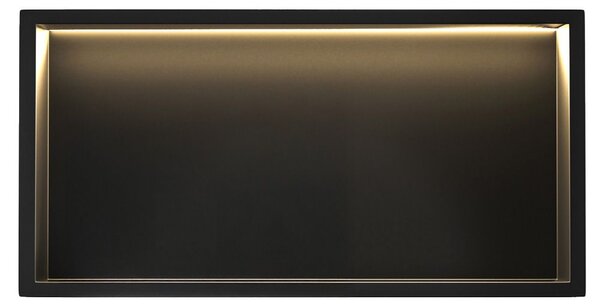 VSTAVANÁ KÚPEĽŇOVÁ POLICA LED 30x60 black