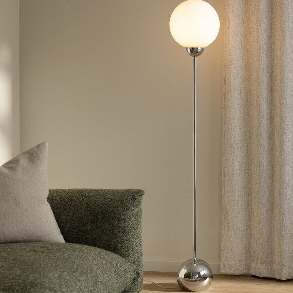 Stojacie Lampa Globen Lighting, Biela, Obývacia izba, Sklo, Moderný