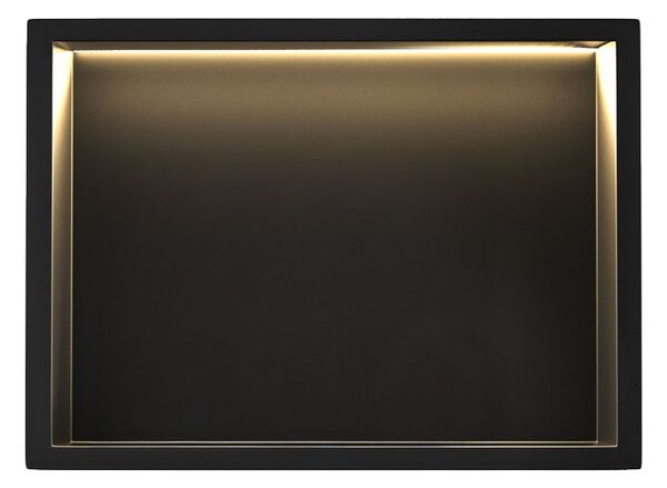 VSTAVANÁ KÚPEĽŇOVÁ POLICA LED 30x45 black
