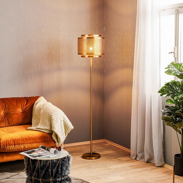 Stojacie Lampa By Rydéns, Hermine, Zlatá / Mosadz, Obývacia izba, Kov, Orientálny