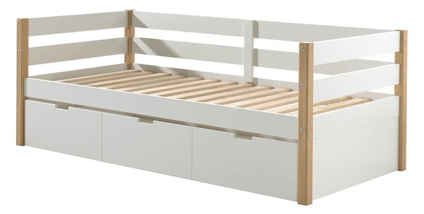 MUZZA Detská posteľ margo so šuplíkom 90 x 200 cm biela