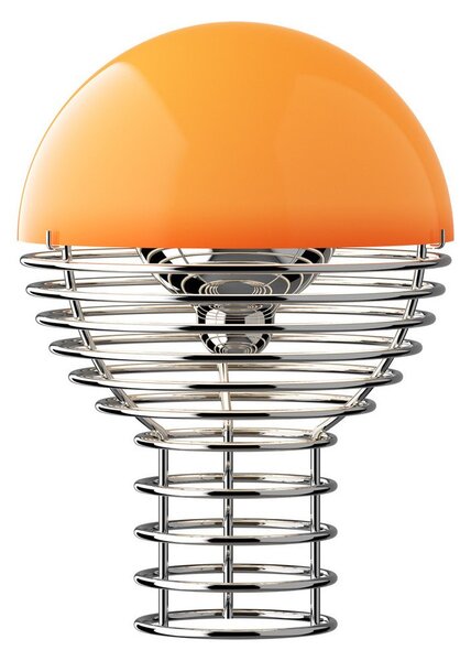 Stolové Lampa Verpan, Wire, stmievateľné, Oranžová, Obývacia izba, Ušľachtilá oceľ, Dizajnový