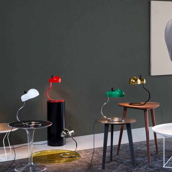 Stolové Lampa Stilnovo, Minitopo, Čierna, Obývacia izba, Kov, Dizajnový