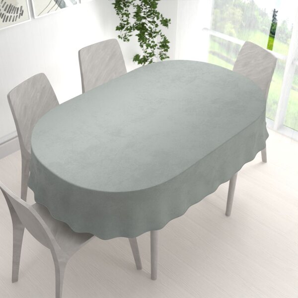 Biante Zamatový oválny obrus Velvet Prémium SVP-046 Svetlo sivý 50x100 cm