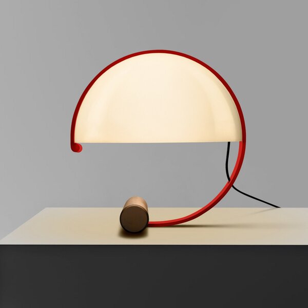 Stolové Lampa Stilnovo, Meta, stmievateľné, Červená, Obývacia izba, Kov, Dizajnový