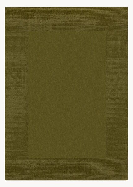 Ručne všívaný vlnený koberec's nízkym vlasom Textured Border
