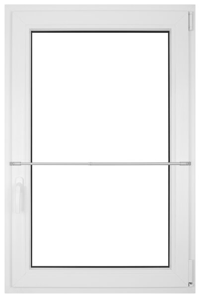 Plastová Mini záclonová tyč teleskopická / Vitrážka 75-125 cm Striebro