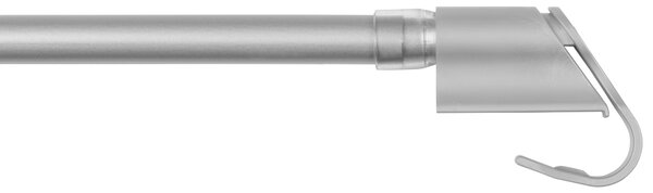 Plastová Mini záclonová tyč teleskopická / Vitrážka 75-125 cm Striebro