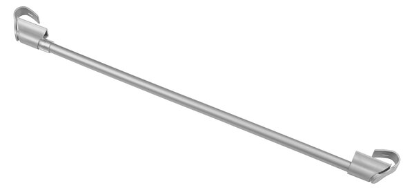 Plastová Mini záclonová tyč teleskopická / Vitrážka 75-125 cm Striebro