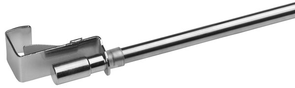 Kovová Mini záclonová tyč teleskopická / Vitrážka 45-75 cm Striebro