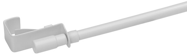 Kovová Mini záclonová tyč teleskopická / Vitrážka 45-75 cm Biela