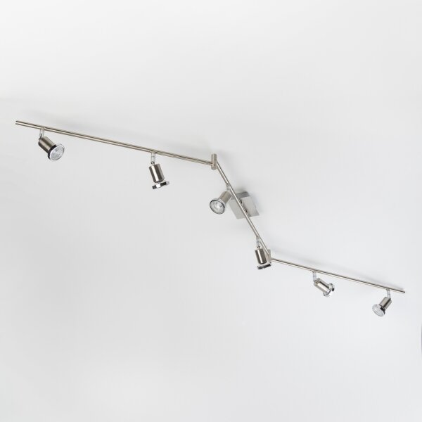 LED Bodové svietidlo 6xGU10/5W/230V matný chróm