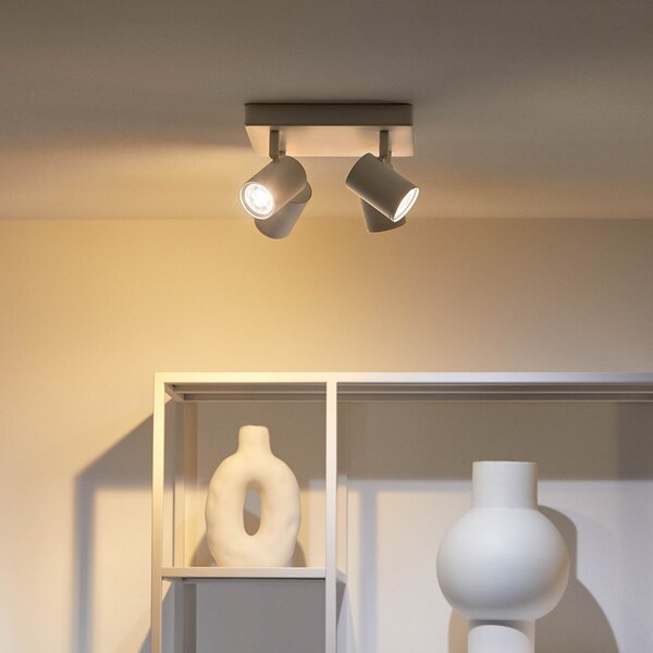 Stropné Lampa WiZ, Imageo, stmievateľné, Biela, Chodba, Hliník, Moderný