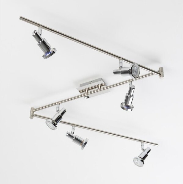 LED bodové svietidlo 6xGU10/5W/230V lesklý chróm