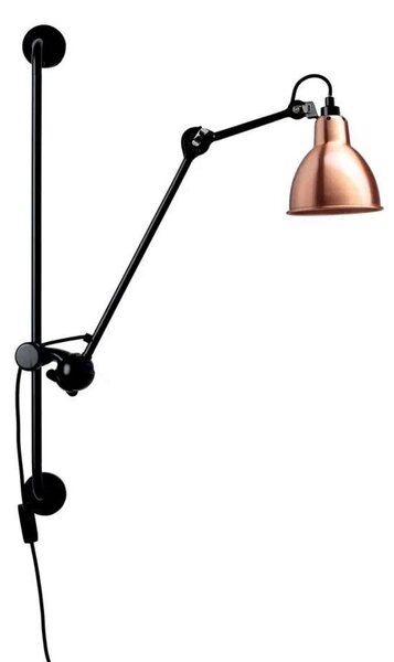 Nástenné Svietidlo Lampe Gras, 201 Round, Čierna, Obývacia izba, Kov, Industriálny