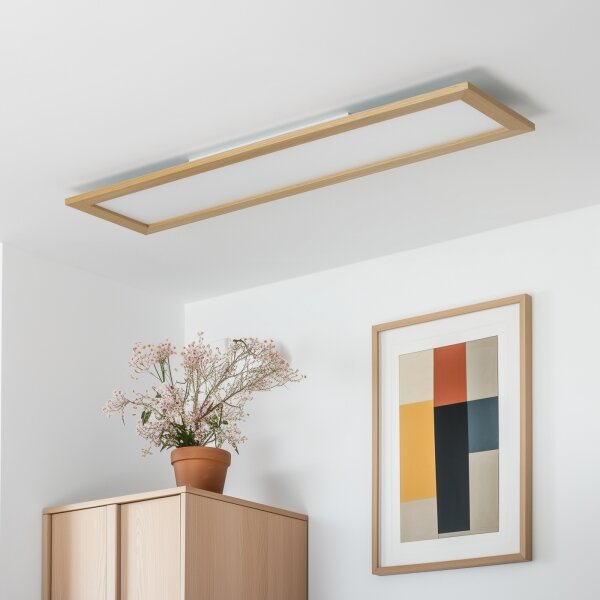 Brilagi - LED Stropné svietidlo SLIMFRAME WOOD LED/58W/230V 124x34 cm hnedá