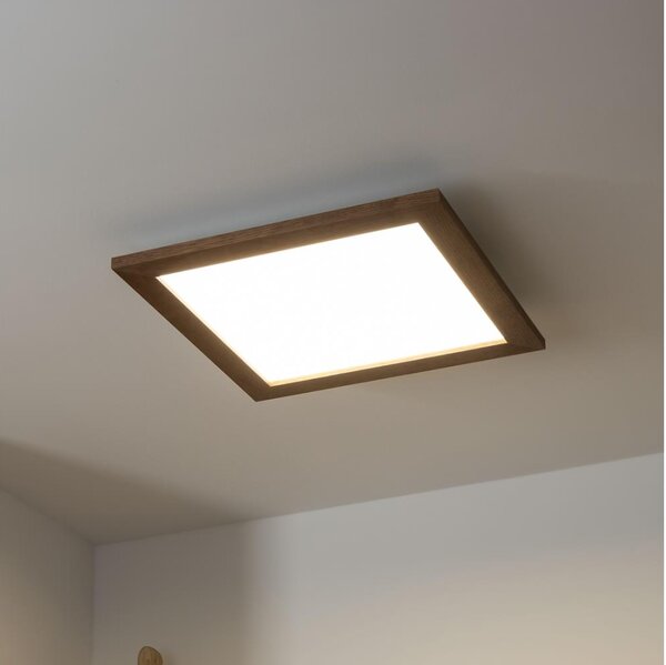 Brilagi -LED Stropné svietidlo SLIMFRAME WOOD LED/36W/230V 49,5x49,5 cm tm.hnedá