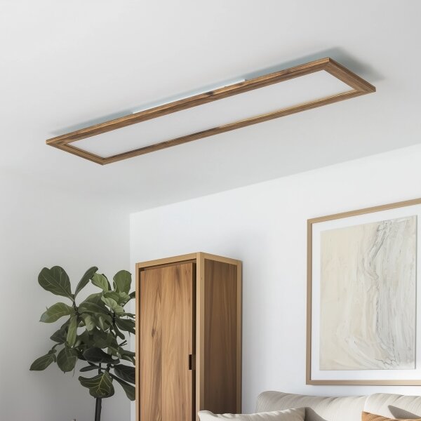Brilagi - LED Stropné svietidlo SLIMFRAME WOOD LED/58W/230V 124x34 cm hnedá