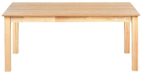 Rozkladací jedálenský stôl svetlý jaseň MDF 180/280 x 100 cm nohy z kaučukového dreva dyhovaná doska prírodná povrchová úprava