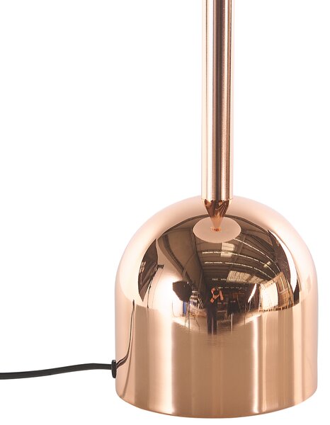 Stolná lampa medená kovová okrúhle tienidlo nočná lampa kancelária obývacia izba spálňa