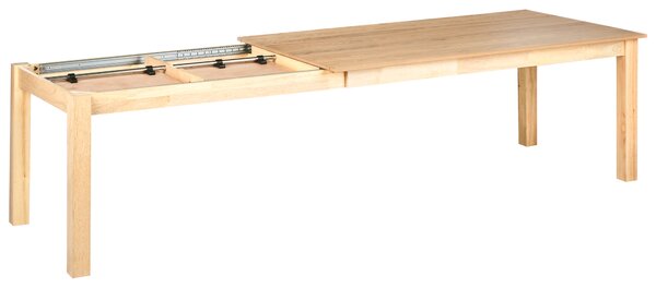 Rozkladací jedálenský stôl svetlý jaseň MDF 180/280 x 100 cm nohy z kaučukového dreva dyhovaná doska prírodná povrchová úprava