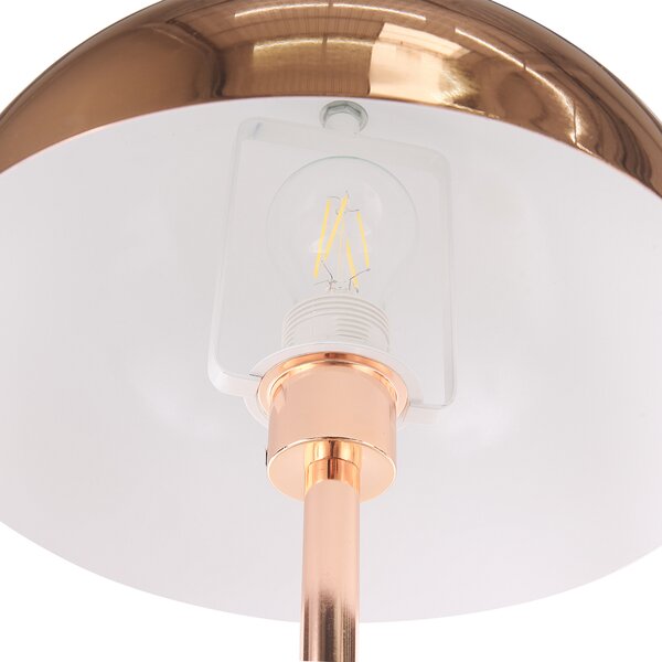 Stolná lampa medená kovová okrúhle tienidlo nočná lampa kancelária obývacia izba spálňa